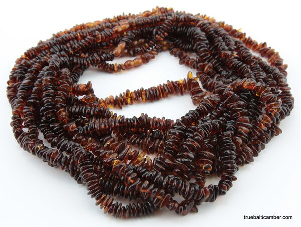 10 cognac Baltic amber adult CHIPS necklaces