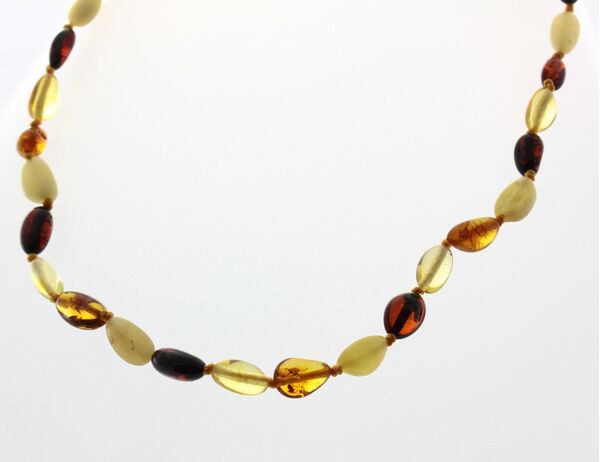 BEANS Baby teething Baltic amber beads necklace 13in