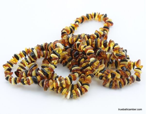 10 Multi NUGGETS Baltic amber adult strech bracelet