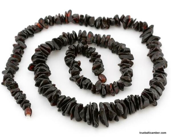 Large cherry nuggets Baltic amber necklace 31in