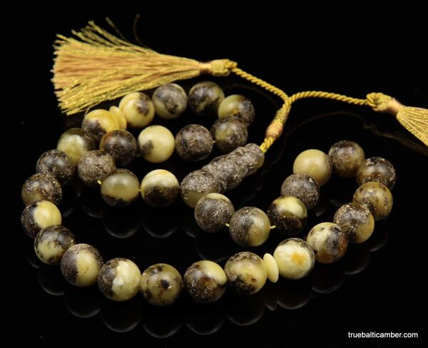 Islamic 33 Baltic amber Prayer 13MM ROUND beads
