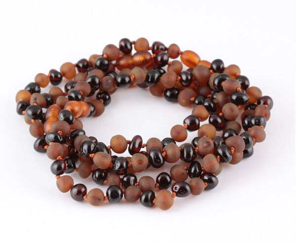 5 Mix Baltic Amber Anklets 25cm
