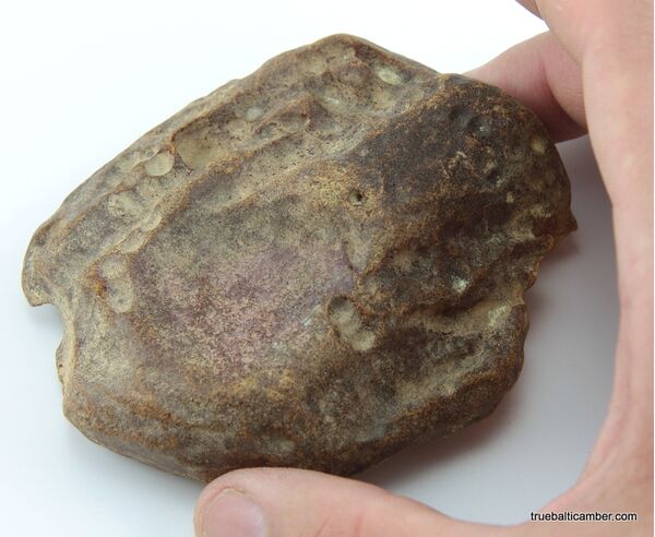 Massive genuine Baltic amber fossil stone 132g