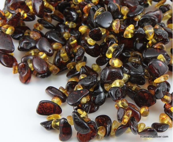 10 Leave  Baltic amber elastic adult bracelets