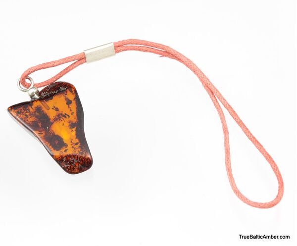 Natural Baltic amber - strap charm dangle