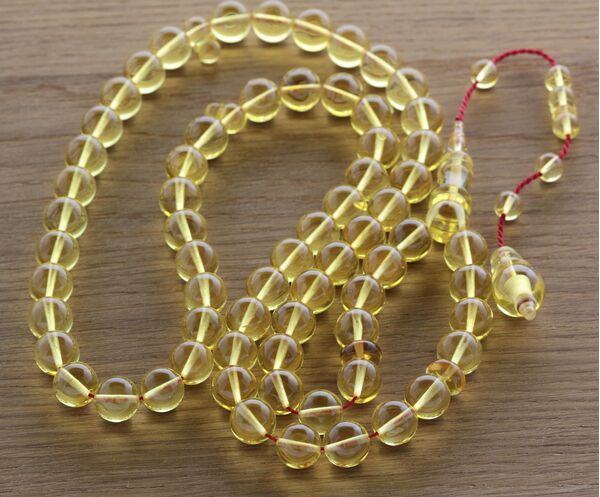 Islamic 66 ROUND Baltic amber Prayer 10mm beads