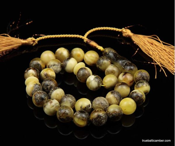 Islamic 33 Baltic amber Prayer 12MM ROUND beads