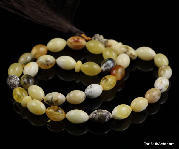 Islamic 33 Baltic amber prayer OLIVE beads