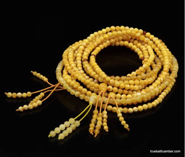 5 Tibetan Buddhist Japa Mala Prayer 108 Baltic amber beads rosary