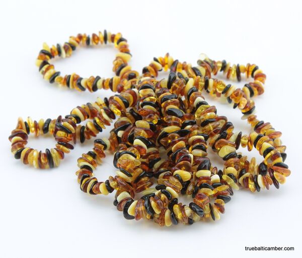 10 Multi NUGGETS Baltic amber adult strech bracelet