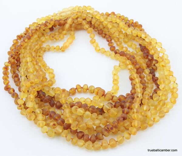 9  Raw BAROQUE Baltic amber adult necklaces