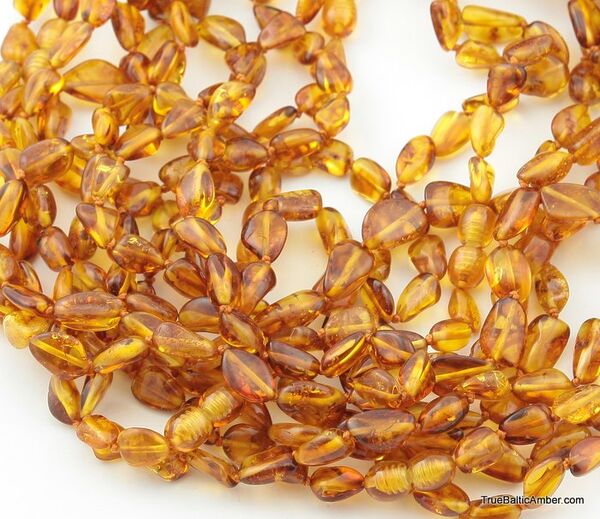 9 Cognac BEANS Baltic amber adult wholesale necklaces
