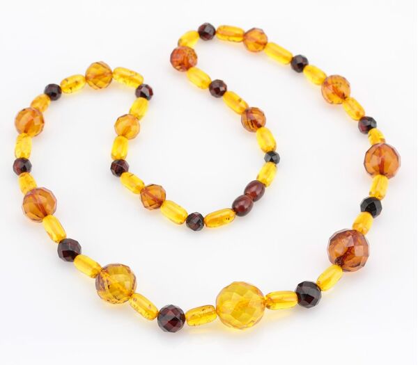 Faceted Composition Baltic amber necklace