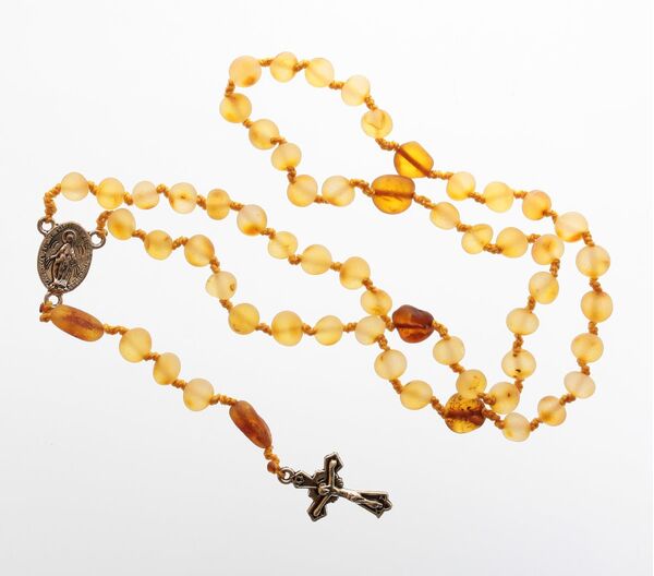 Honey Baltic Amber CHRISTIAN CATHOLIC Rosary