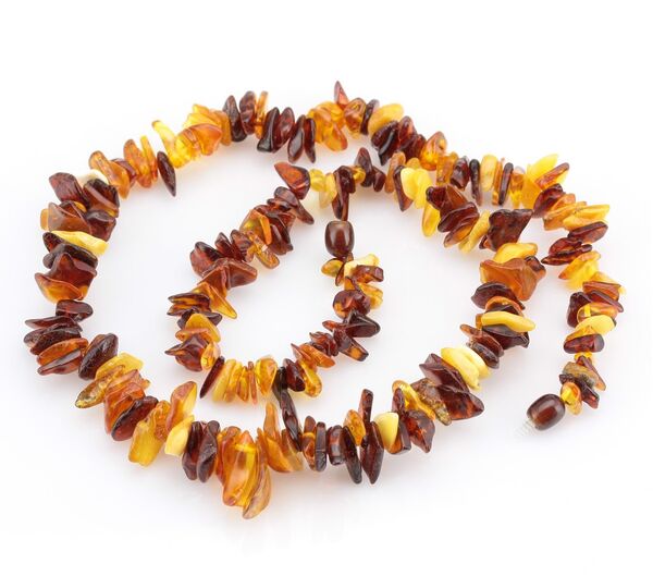 Multi thorns Baltic amber necklace 24in