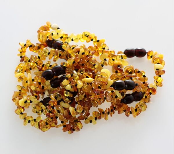 10 Mix CHIPS Baltic amber teething bracelets 14cm