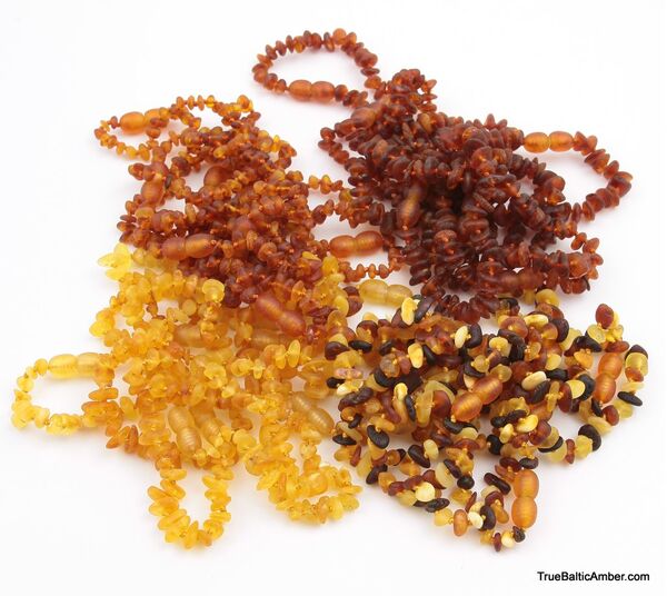 40 Raw CHIPS Baltic amber teething bracelets 14cm