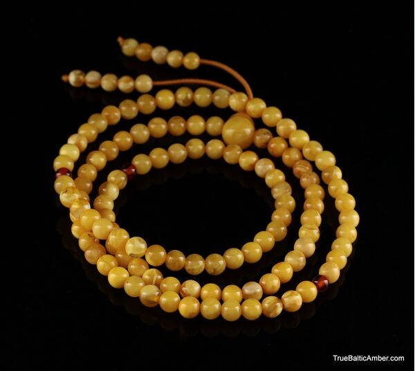 Tibetan Buddhist Japa Mala Prayer 108 Baltic amber beads rosary