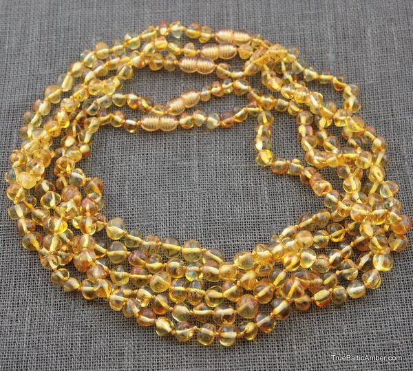 5 Honey BAROQUE Baltic amber adult necklaces