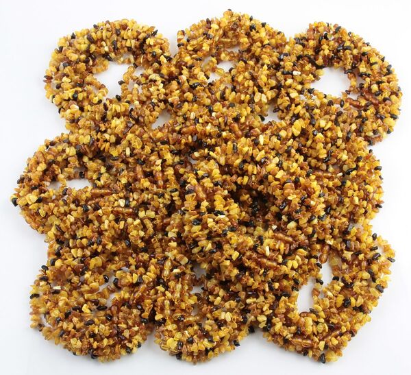 100 Multi NUGGETS Baltic amber teething Baby necklaces