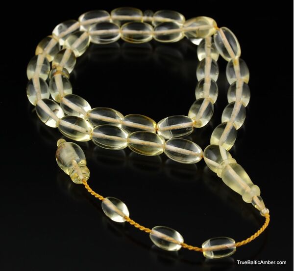Islamic 33 Prayer OLIVE Baltic amber beads