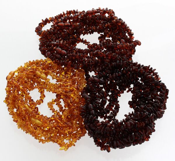 30 CHIPS Baby teething Baltic amber necklaces 32cm