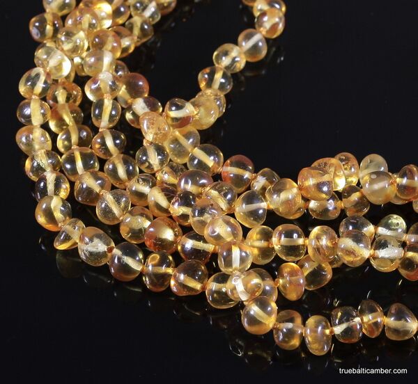 5 Honey BAROQUE beads Baltic amber adult necklaces