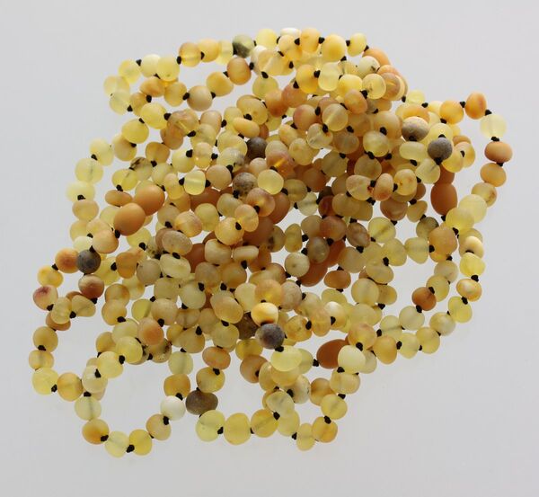 10 Raw Mix Baltic Amber Anklets 25cm
