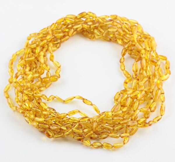 10 Honey BEANS Baltic amber adult wholesale necklaces 50cm