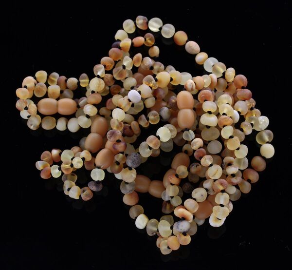 10 Raw Mix BAROQUE Baltic amber teething bracelets 16cm