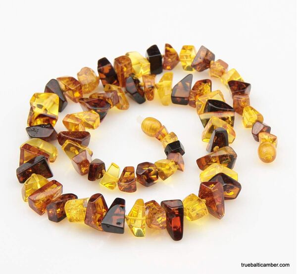 Cut Stones Baltic amber necklace
