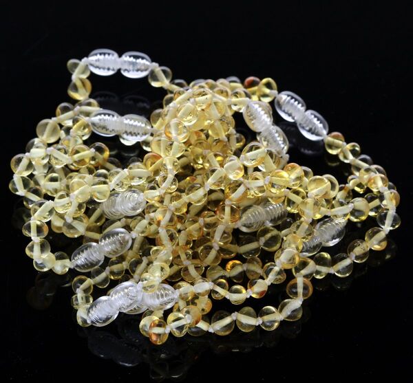 10 Lemon BAROQUE Baltic amber teething bracelets 16cm