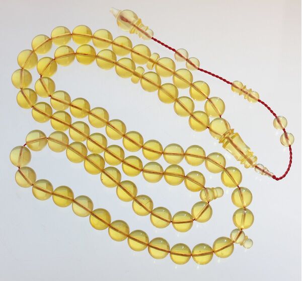 Islamic 66 ROUND Baltic amber Prayer 10mm beads