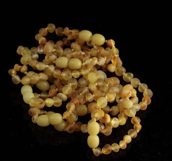 10 Raw BAROQUE Baltic amber teething bracelets 14cm