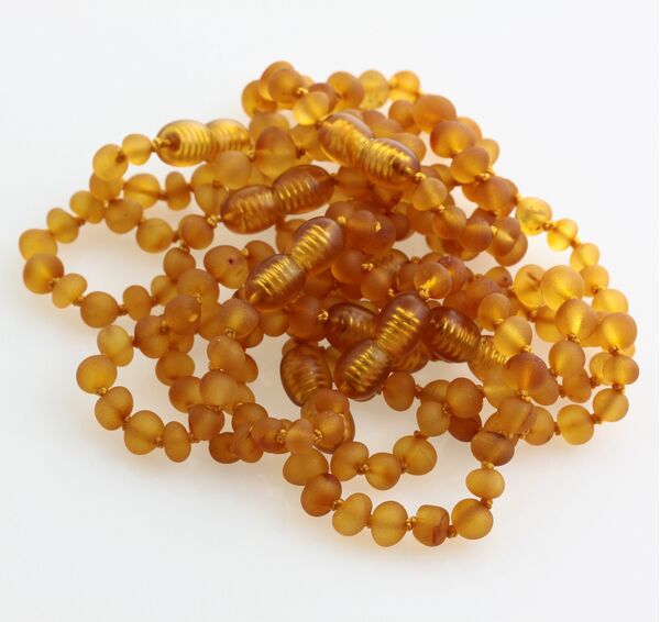10 Raw Honey BAROQUE Baltic amber teething bracelets 12cm