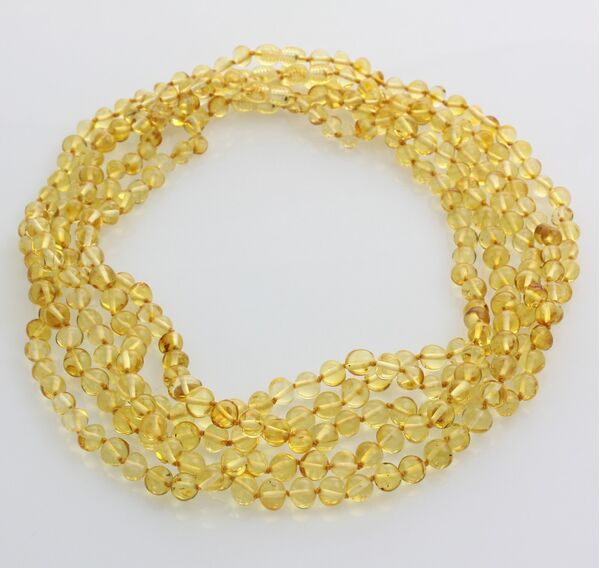 5 Big Lemon BAROQUE Baltic amber adult necklaces 50cm
