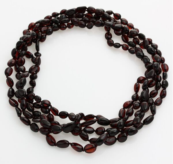5 Cherry BEANS Baltic amber adult necklaces 46cm