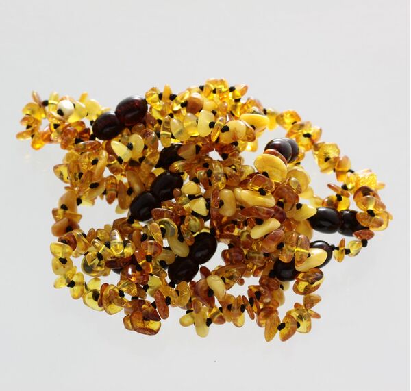 10 Mix CHIPS Baltic amber teething bracelets 14cm