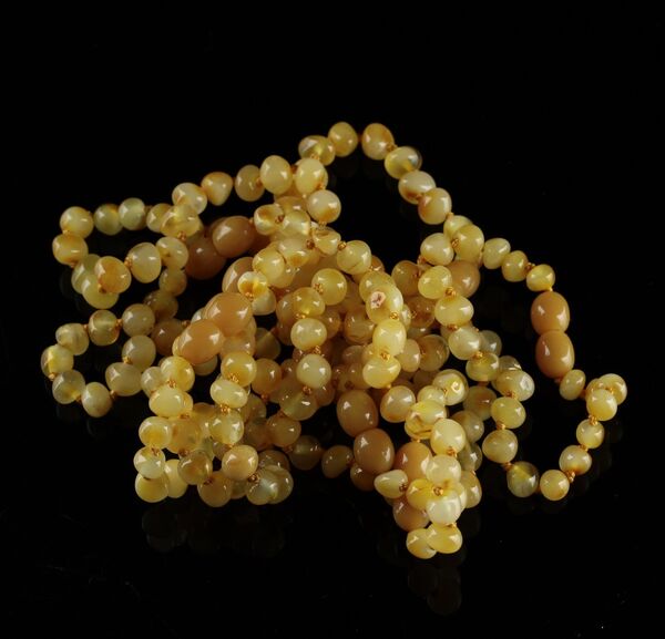 10 Butter BAROQUE Baltic amber teething bracelets 14cm