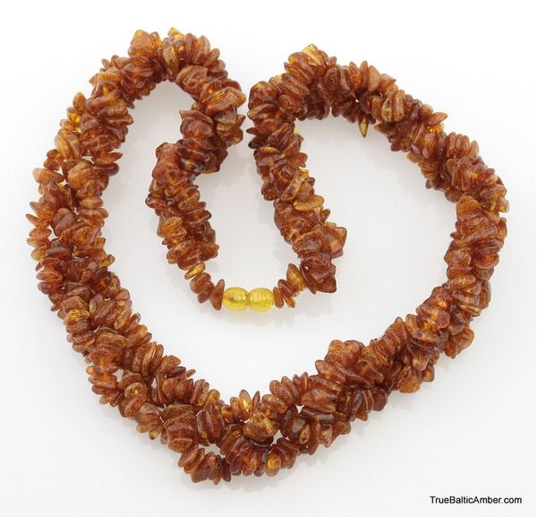 Multi line LARGE Baltic amber necklace 20in