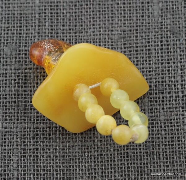 Baltic amber teething dummy - pacifier