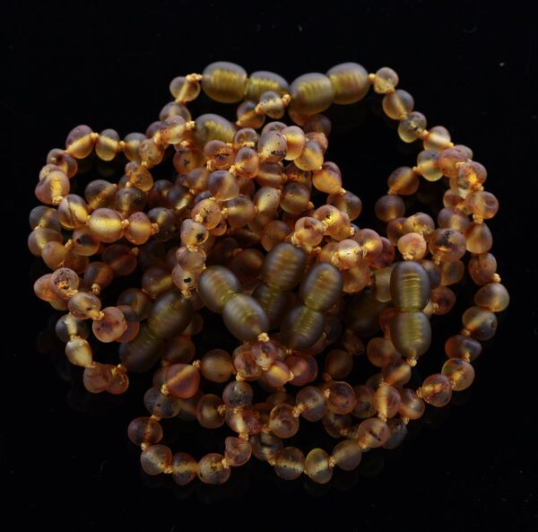 10 Raw Green BAROQUE Baltic amber teething bracelets 14cm