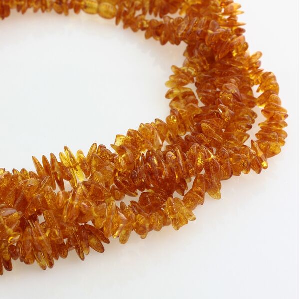 5 Honey CHIPS Baltic amber necklaces 47cm