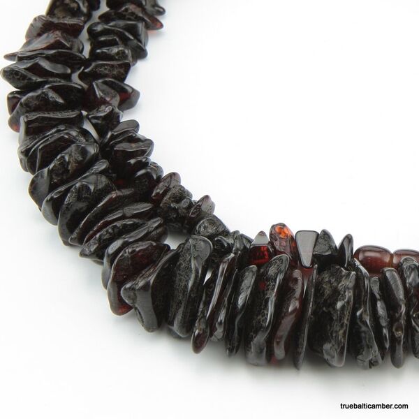 Large cherry chips Baltic amber necklace