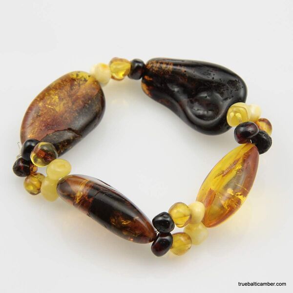 Aristan Baltic amber beaded stretch bracelet