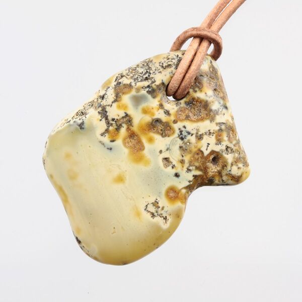 Baltic Amber Pendant on Leather Cord