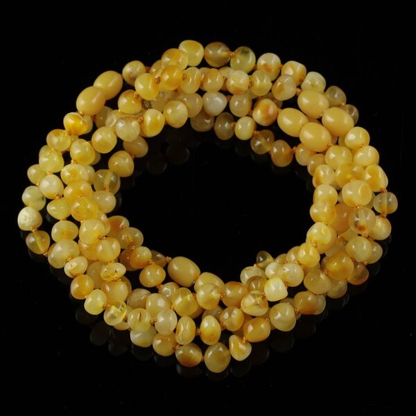 5 Butter Baltic Amber Anklets 25cm