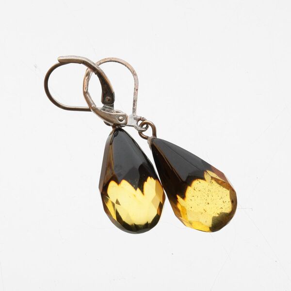 Faceted drops Baltic amber Earrings