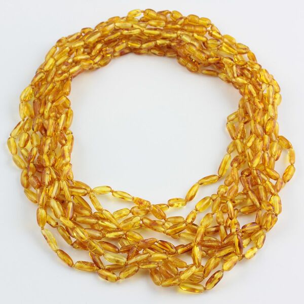 10 Honey BEANS Baltic amber adult wholesale necklaces 51cm