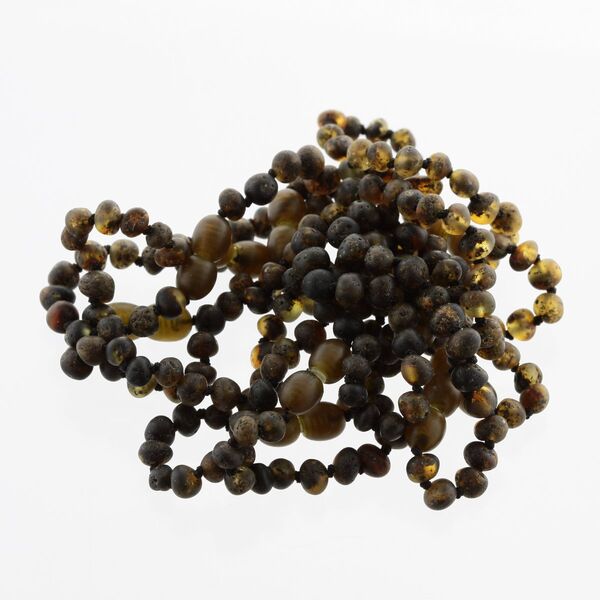 10 Raw Dark BAROQUE Baltic amber teething bracelets 14cm